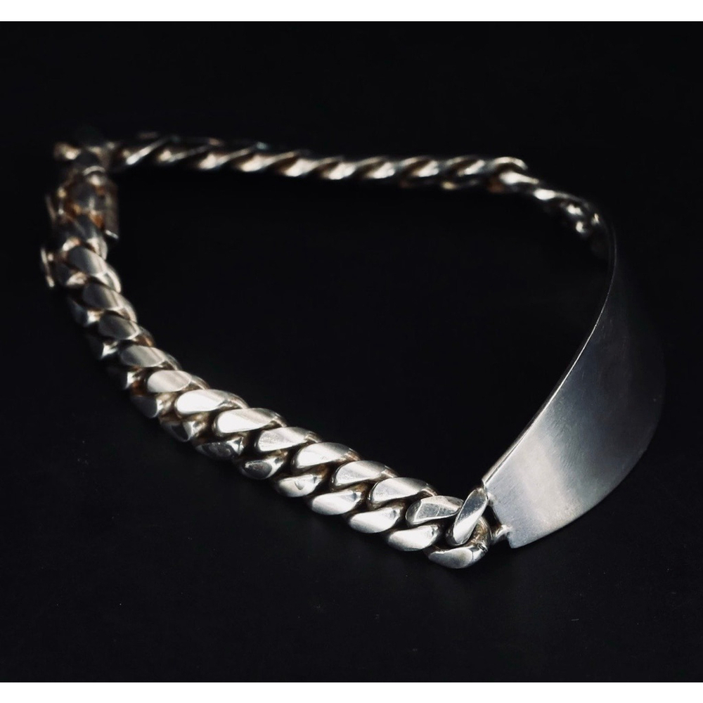 Sterling Silver 925 Engravable ID Bracelet • 7” Miami Cuban Link • 29g - Picture 2 of 5